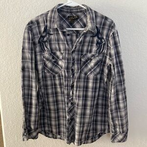 Helix Embellished Button Down ‘00s Shirt